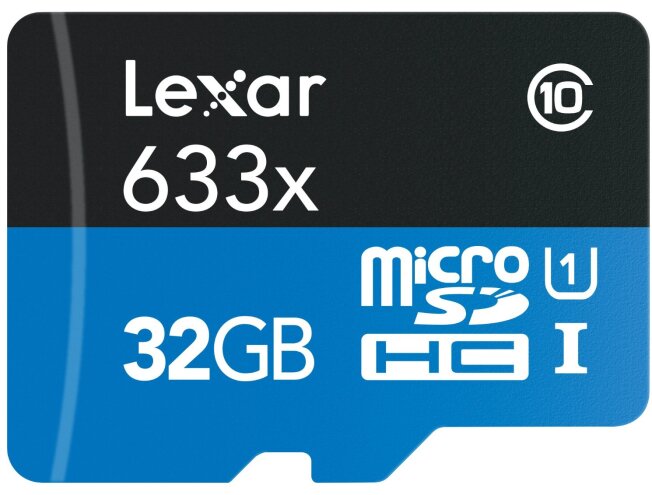 Lexar 633x 32GB microSD class 10 UHS1