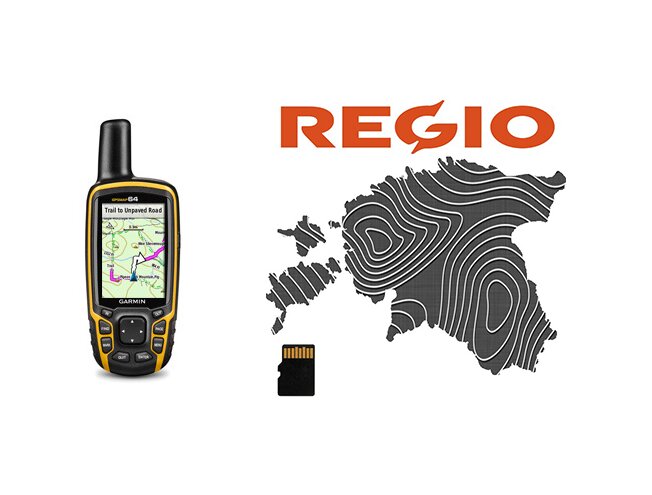 Garmin K&auml;si GPS GPSMAP 64 GPSMAP 64+Regio Eesti topo