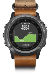 Garmin Spordikell fēnix 3 Safiir Ainult kell - Hall, nahkrihmaga
