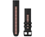 QUICKFIT 22 kellarihmad (22mm) Silikoon - Black/Flame Red