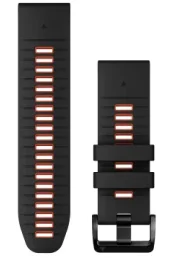 QUICKFIT 26 kellarihmad (26mm) Silikoon - Black/Flame Red