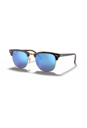P&auml;ikeseprillid Ray-Ban Clubmaster Havana on Gold Blue Flash M