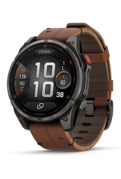 Spordikell Garmin fenix 8 PRO 47mm AMOLED Sapphire, Carbon grey DLC TI/Brown Leather Band