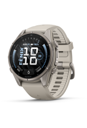 Spordikell Garmin fenix 9 43mm Standard - Titanium with Fog Grey Silicone Band