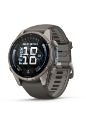 Spordikell Garmin fenix 9 43mm Standard - Titanium with Pebble Grey Silicone Band