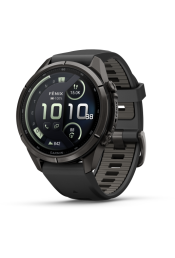 Spordikell Garmin fenix 9 43mm Pro inReach - Carbon Gray DLC Titanium with Black/Pebble Grey Silicone Band