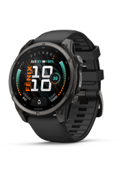 Spordikell Garmin fenix 9 47mm Standard - Carbon Grey DLC Titanium with Black Silicone Band