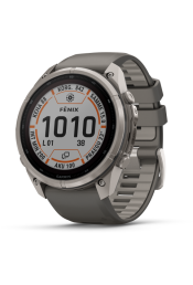 Spordikell Garmin fenix 9 51mm Pro Solar inReach - Titanium with Pebble Grey Silicone Band