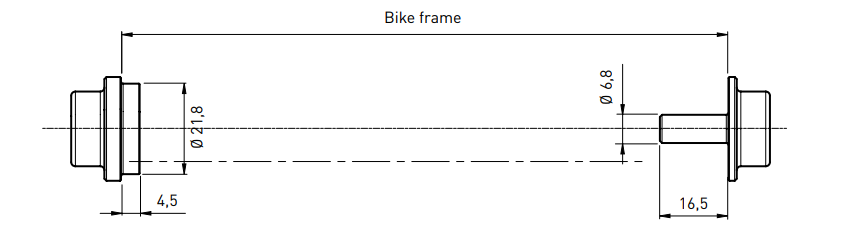 Diagram of Trainer Adapter for X-12 Axle (T1709)